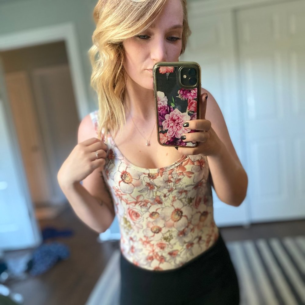 LA Hearts Floral Bodysuit